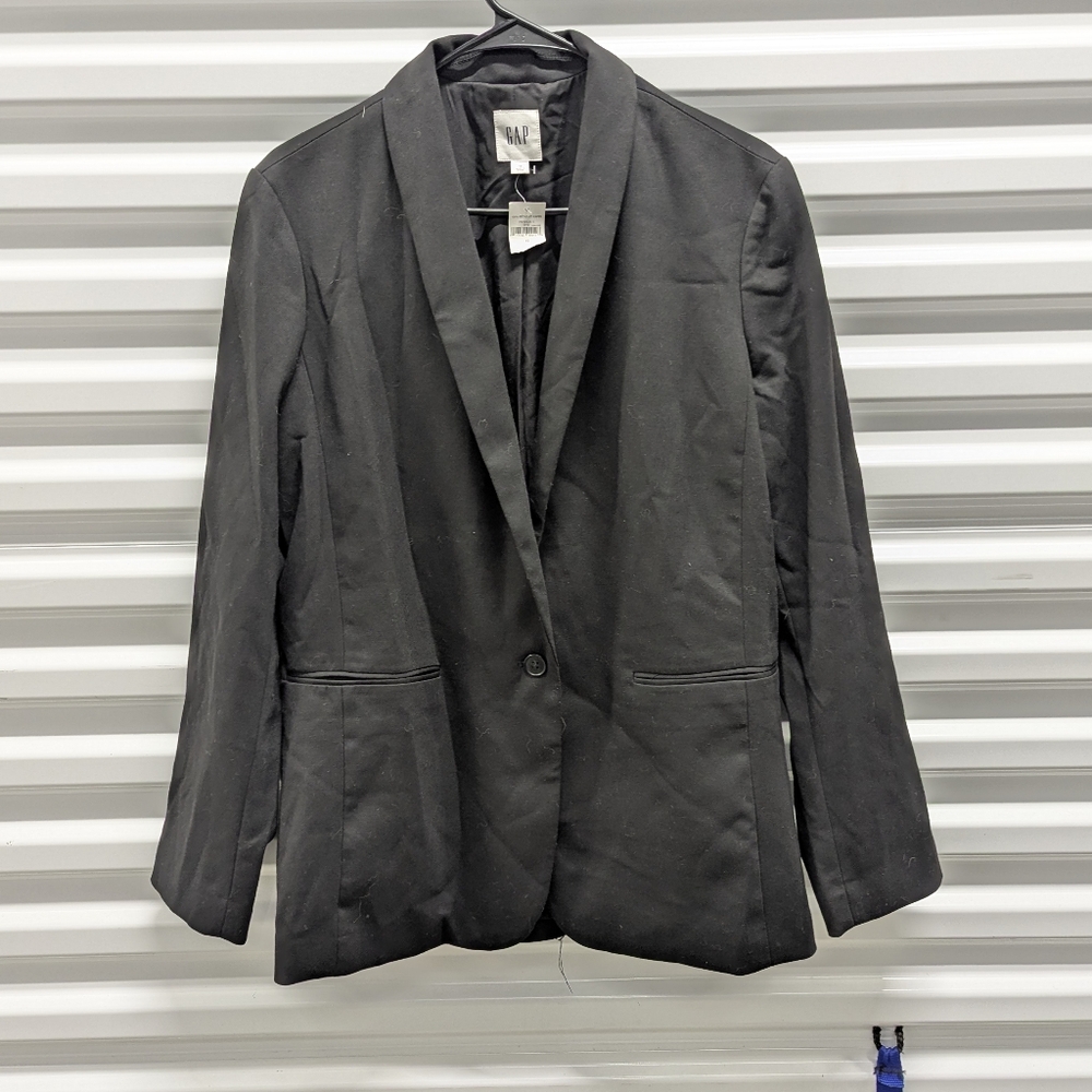 Gap Minimalist Black Tailored Blazer Suit Jacket Nwt Size 12 Old‎ Money Preppy